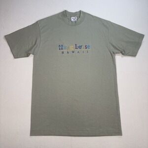 VTG Tee Jays Single Stitch T-Shirt Men's L Green Gray Sof Tee Preshrunk Cotton